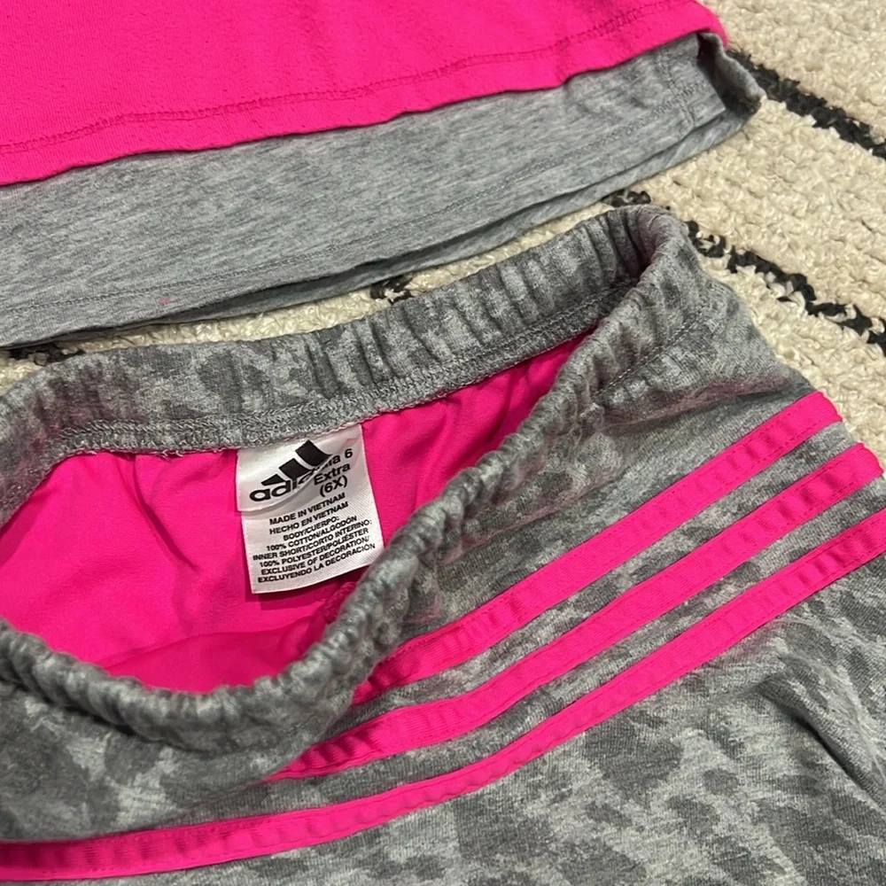 Adidas Pink and Gray Girls' Outfit